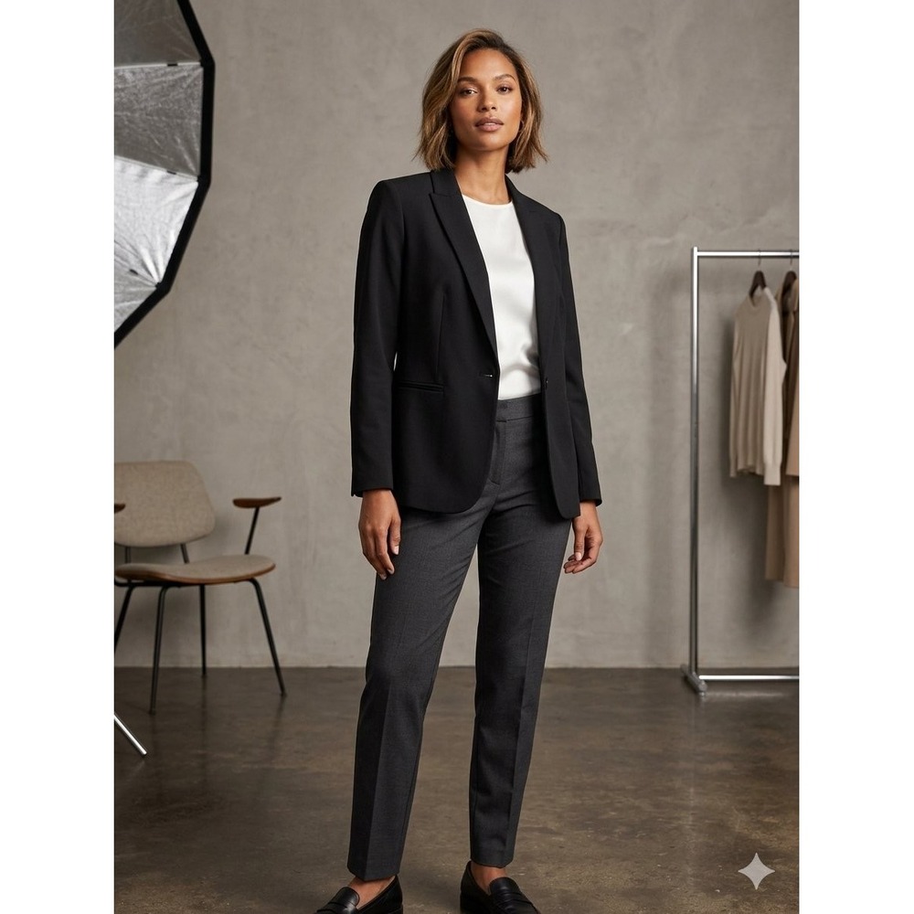 J.‎ Crew Bi Stretch Parke Black Blazer Jacket Women Size 16 Tall